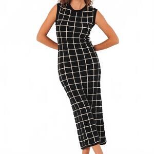 NEW SKFK idi midi dress in black